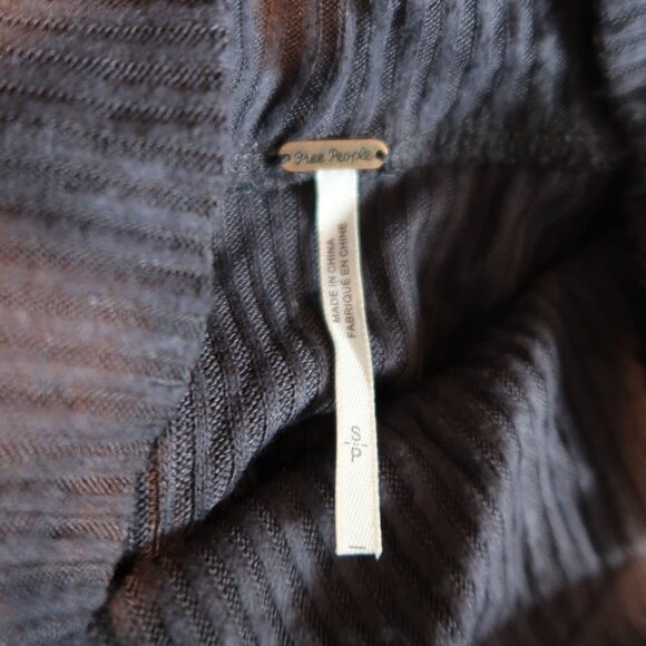 Free People Women's Prism Sweater Top Charcoal S - Picture 4 of 8